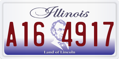 IL license plate A164917