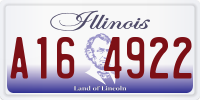 IL license plate A164922