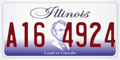 IL license plate A164924