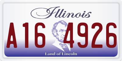 IL license plate A164926