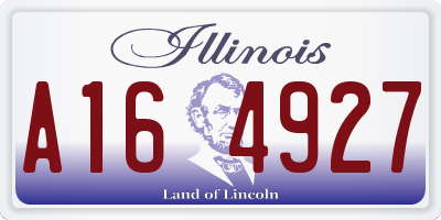 IL license plate A164927