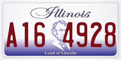 IL license plate A164928