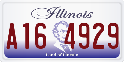 IL license plate A164929