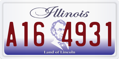 IL license plate A164931