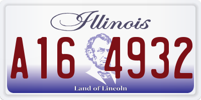 IL license plate A164932