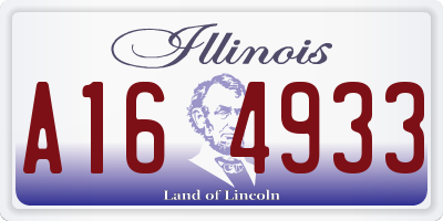 IL license plate A164933