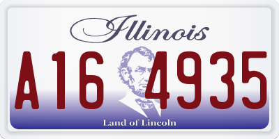 IL license plate A164935