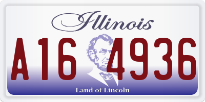 IL license plate A164936