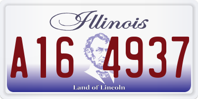 IL license plate A164937