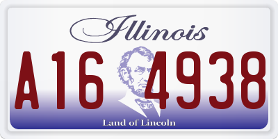 IL license plate A164938