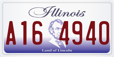 IL license plate A164940