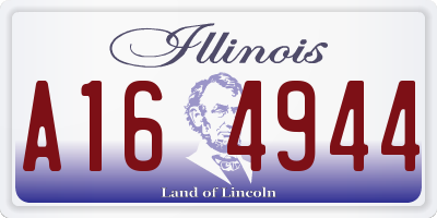 IL license plate A164944