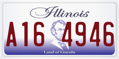 IL license plate A164946
