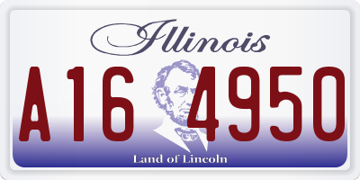 IL license plate A164950
