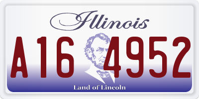 IL license plate A164952