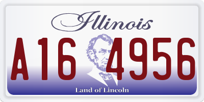 IL license plate A164956