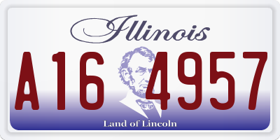 IL license plate A164957
