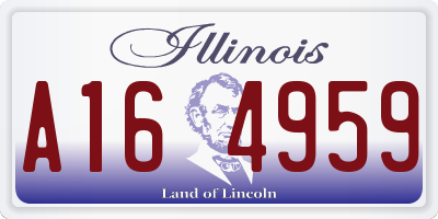 IL license plate A164959