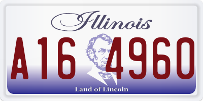 IL license plate A164960