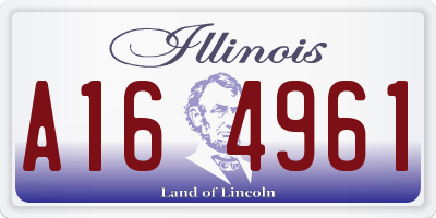 IL license plate A164961