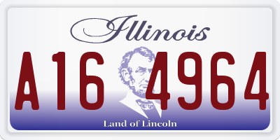 IL license plate A164964