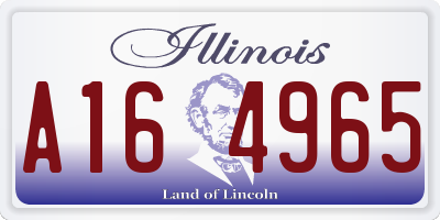 IL license plate A164965