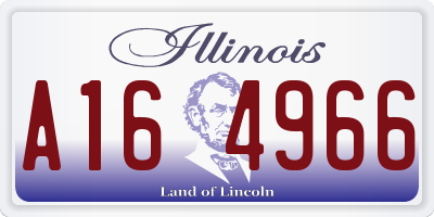 IL license plate A164966