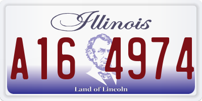 IL license plate A164974