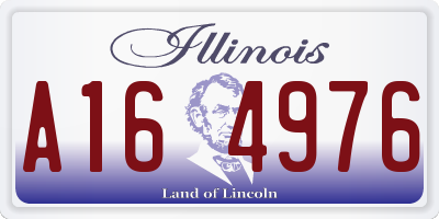 IL license plate A164976