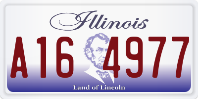 IL license plate A164977