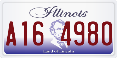IL license plate A164980