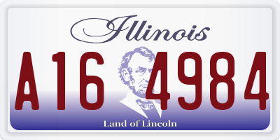 IL license plate A164984