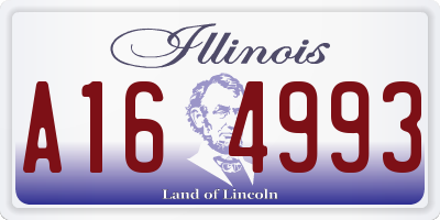 IL license plate A164993