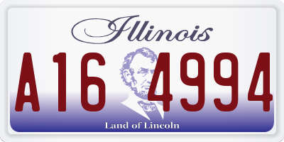IL license plate A164994