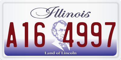 IL license plate A164997