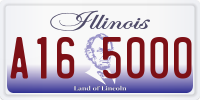 IL license plate A165000