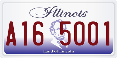 IL license plate A165001