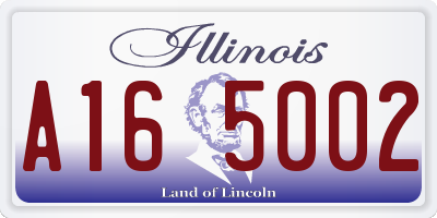 IL license plate A165002