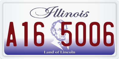 IL license plate A165006