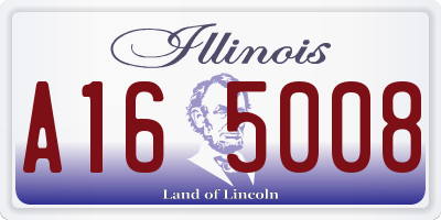 IL license plate A165008