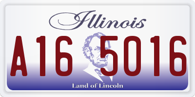 IL license plate A165016