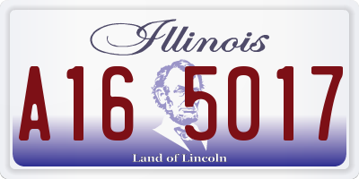 IL license plate A165017