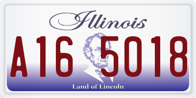 IL license plate A165018