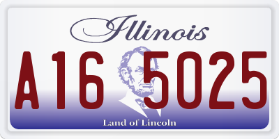 IL license plate A165025