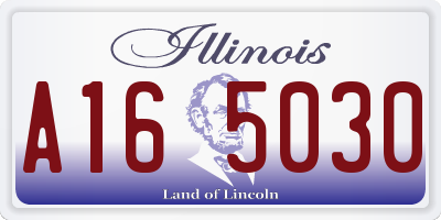 IL license plate A165030