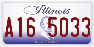 IL license plate A165033