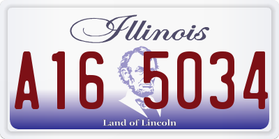 IL license plate A165034