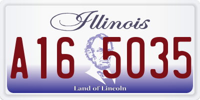 IL license plate A165035