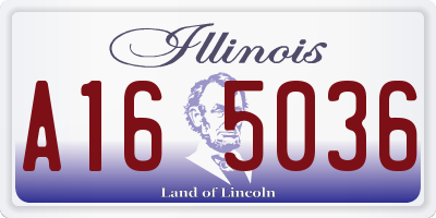 IL license plate A165036