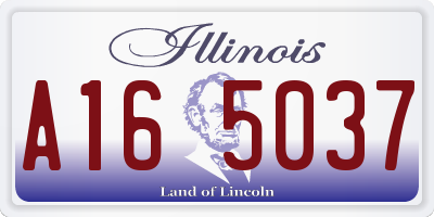 IL license plate A165037